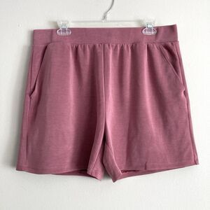 LazyPants Womens Shorts Pink Size XL Super Soft Pockets Leisure Casual Active